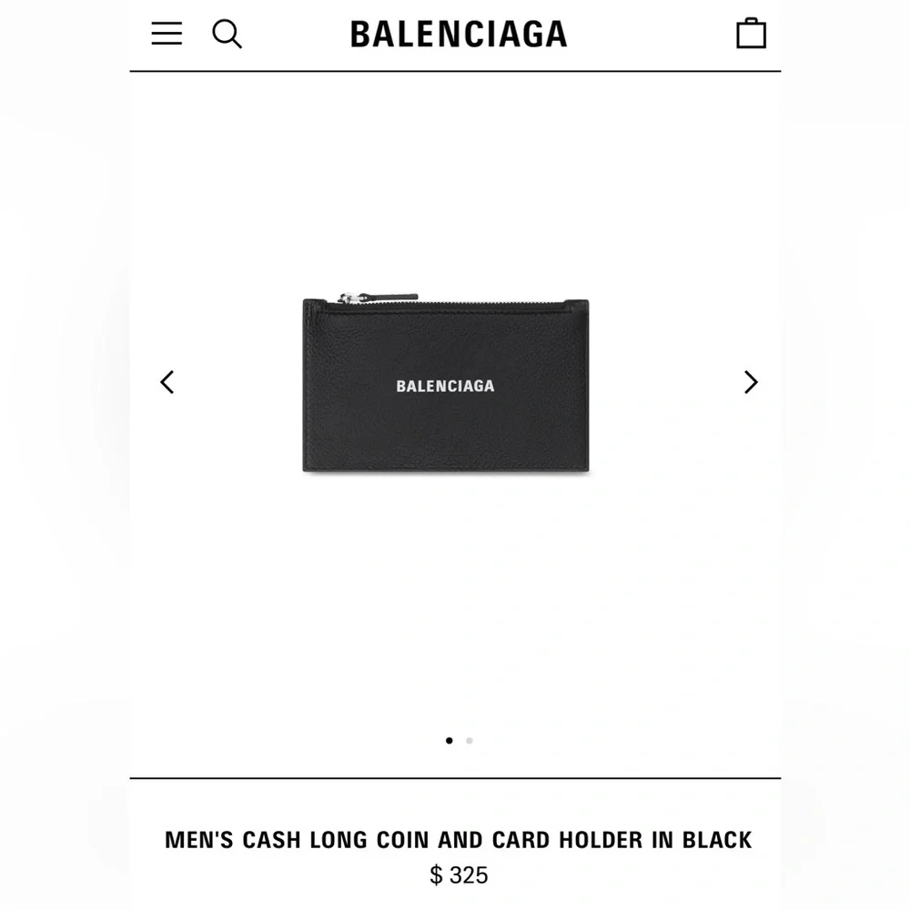 Balenciaga Men’s Long Coin and Card Holder (Like-New; Navy)